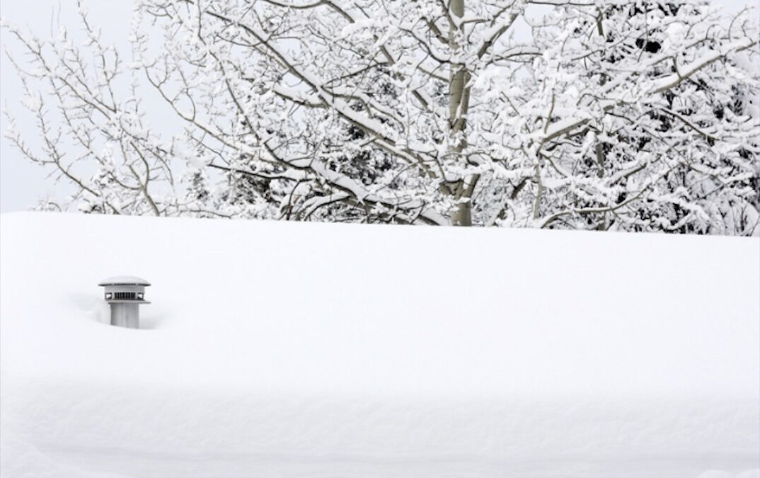 Snow on flat roof