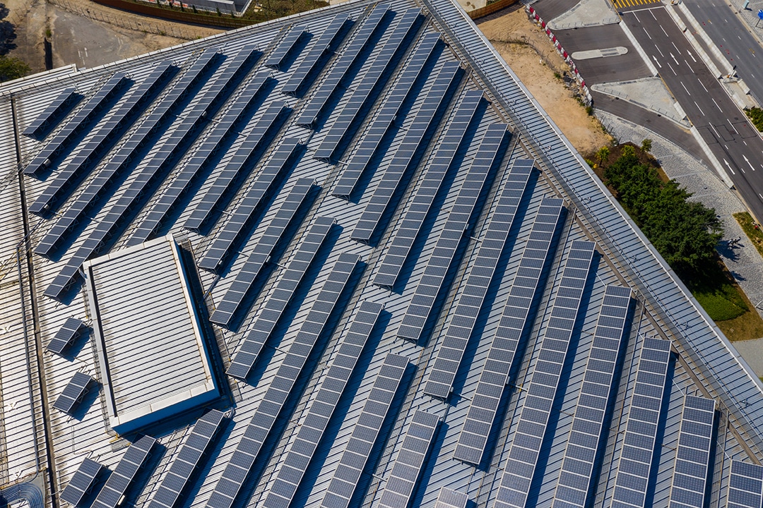 Solar power panel on roof top